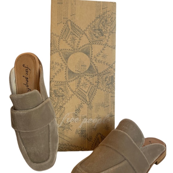 NWT&B Free People Velvet Silver Loafer - Picture 2 of 4